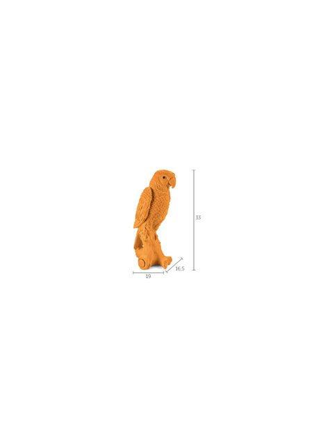 Bold Monkey Parrot Lamp - LED - Velours & PVC - 17 x 19 x 33cm - Noir
