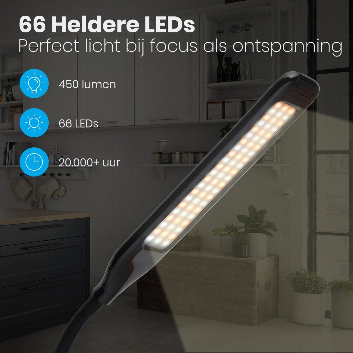 Auronic Floor Lamp - Lampadaire LED - Adapté au salon - Dimmable - Noir