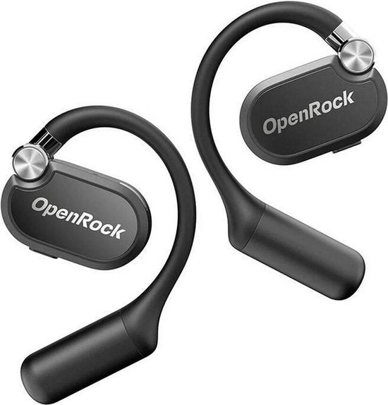 OpenRock - X Black - Casque sans fil à oreilles ouvertes - Écouteurs - Bluetooth - Grande autonomie - Réduction du bruit - sans fil - Technologie TubeBass™