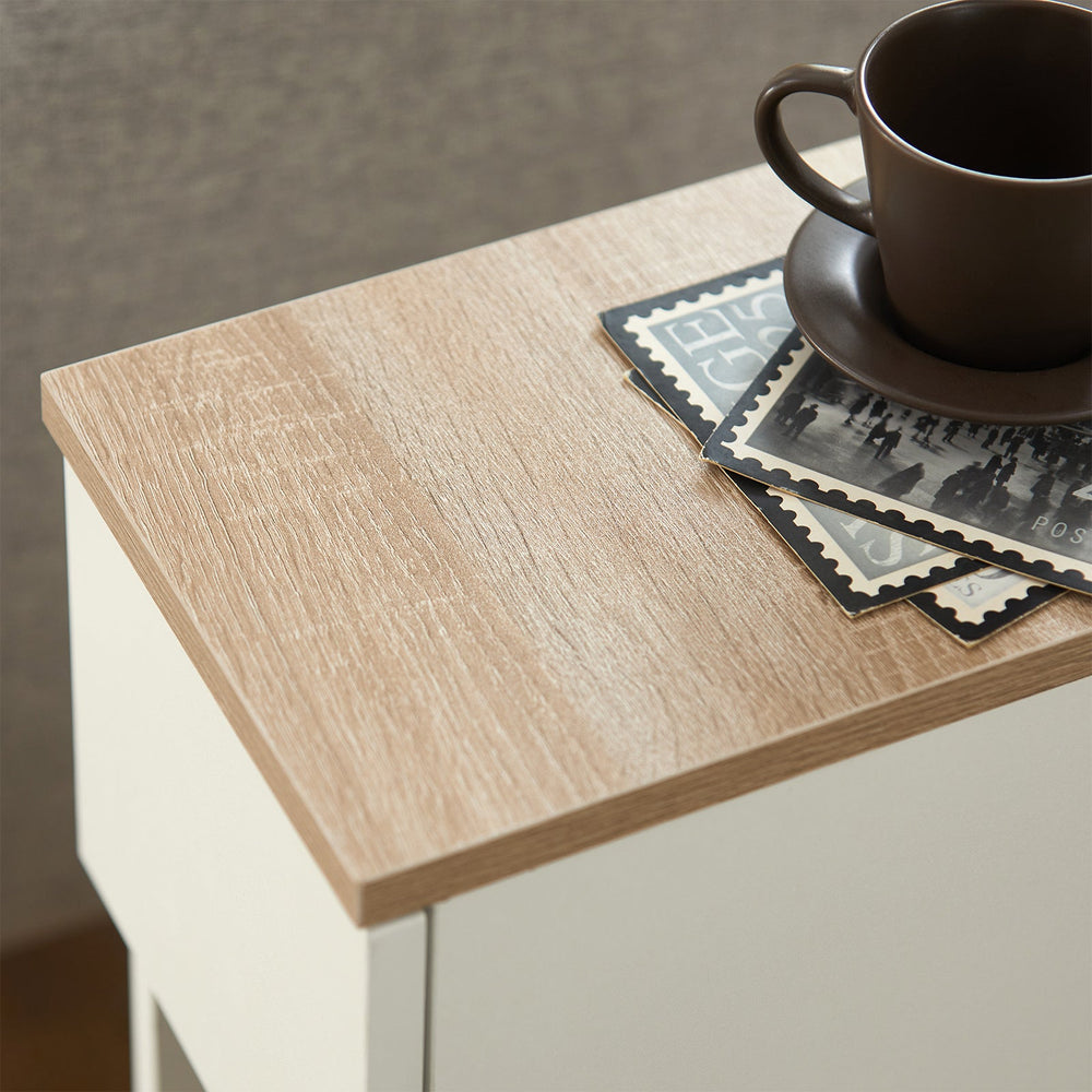 Table de chevet - SoBuy - 1 tiroir + espace ouvert - 20x35x60 - Blanc