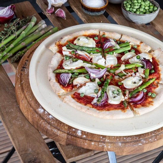 Boska Pizza Stone Deluxe L - pour four et BBQ - Pizza croustillante - Ø 35 cm - Accessoires BBQ