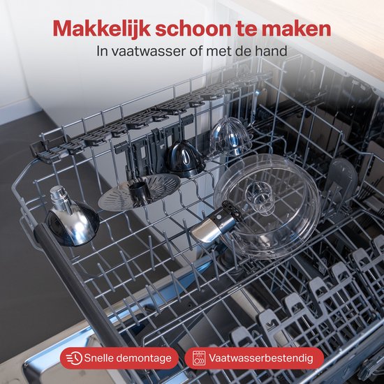 AoraKitchen Presse-agrumes - Presse-orange électrique - 600ML - Presse-citron - 160W - Extracteur de jus - 2 cônes de pressage