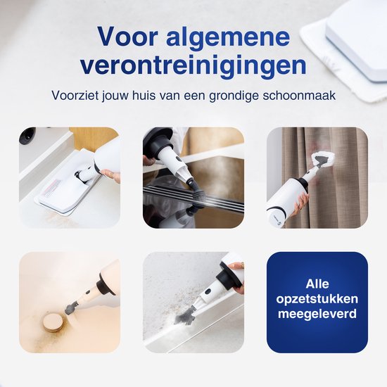 Samako Royal Elite Nettoyeur vapeur - Défroisseur à main - Détachant - Nettoyage en profondeur pour sols, canapé, salle de bain et tapis - Shampoing tapis