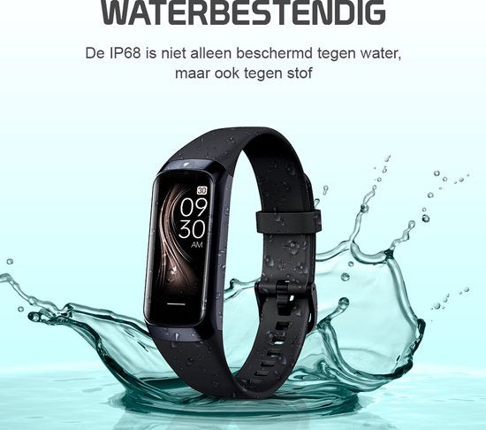 Otiume Activity Tracker HR avec podomètre et cardiofréquencemètre - Montre sport - Smartwatch - Noir pour femmes, hommes et enfants - Fitness Tracker - Blood Pressure Monitor
