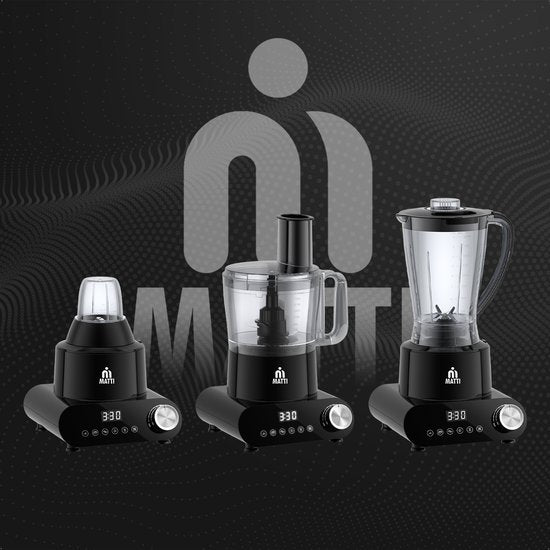 MATTI® 5-in-1 - Robot ménager - 1500 watts - Robot ménager - Robot ménager multifonctions | Blender - Hachoir - Presse-agrumes - Broyeur de glace