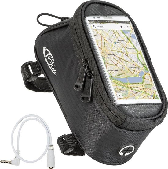 TecTake - Sacoche de cadre sacoche de vélo pour p.ex. smartphone etc. noir M 401614