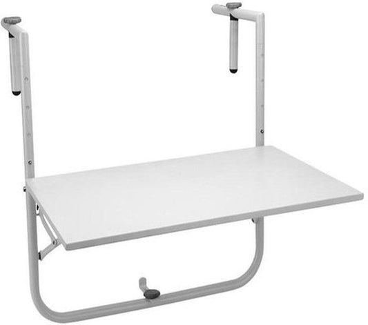 Table de balcon pliable HI 60 x 40 x 1,2 cm, blanche