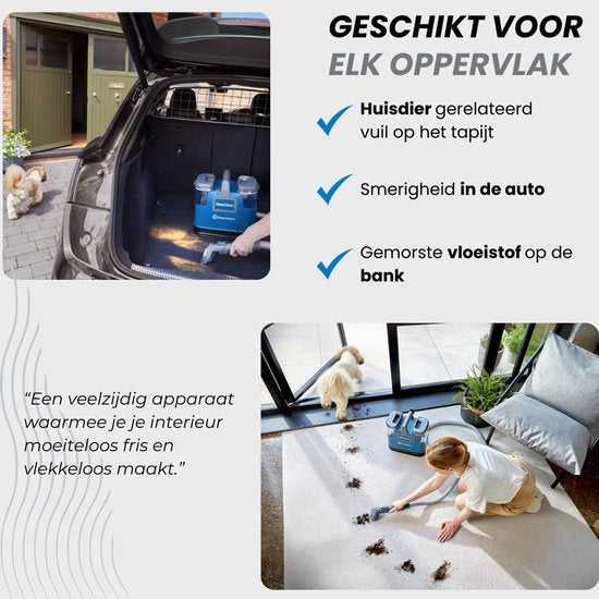 Vacmaster Easyclean Nettoyeur de taches - Nettoyeur de tapis - Nettoyeur de canapés - Nettoyeur de meubles - Nettoyeur de fauteuils - Nouveau modèle - Aspirateur à eau - Nettoyeur de matelas - Machine de nettoyage – Nettoyeur de textiles - SCB0501