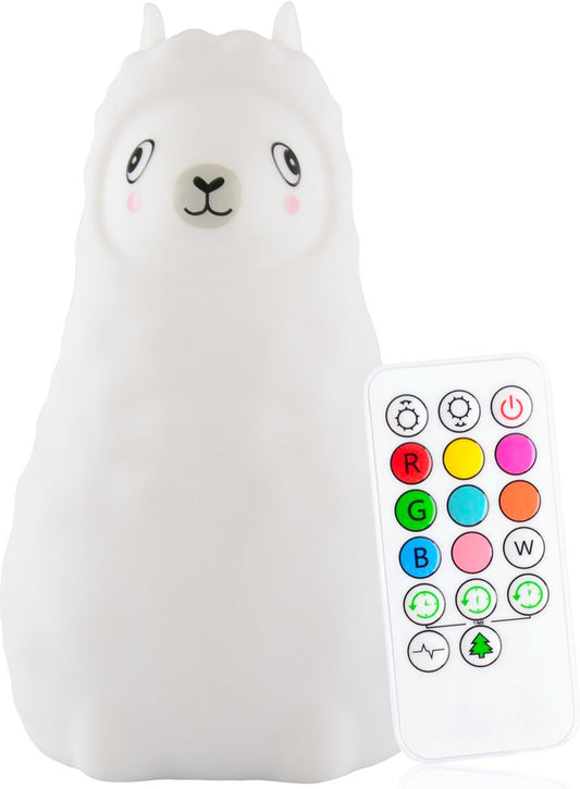 Veilleuse Sleepy Friends Lama - 95x97x100 mm - 8 Couleurs - Rechargeable par USB - Dimmable - Veilleuse Bébé & Enfant