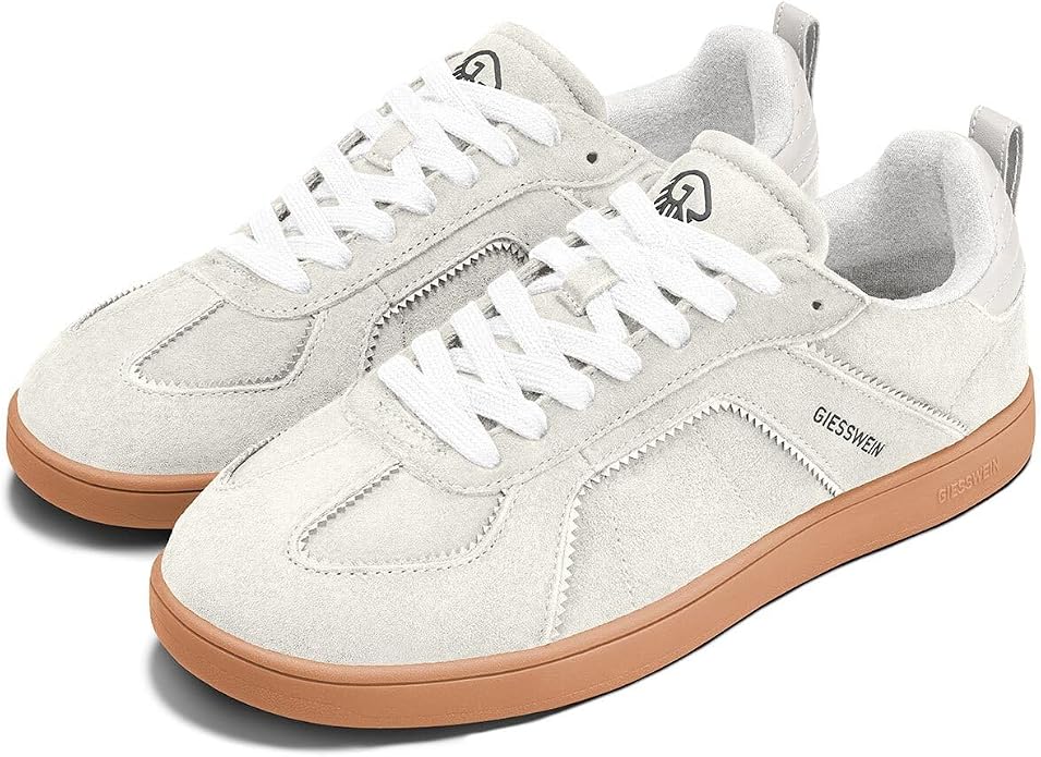 Baskets pour femme Giesswein en daim – Cuir certifié LWG – Doublure et semelle intérieure en laine mérinos – Semelle antidérapante – Beige