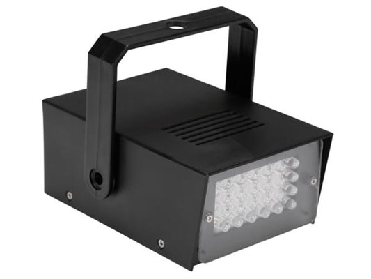 Mini stroboscope HQ-Power - 24 LED blanches - Fonctionnant sur piles - Noir