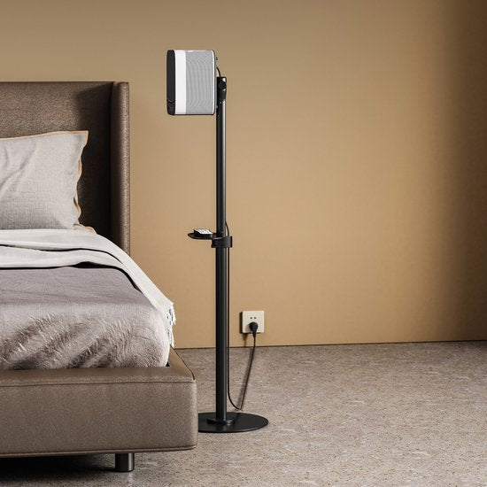 VDD - Beamer Stand - Beamer Bracket - Beamer Stand - Projector Stand - Beamer Holder - Beamer Table - Media Shelf - Tiltable - Height Adjustable - Black