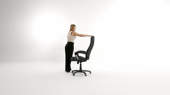 tectake® - Fauteuil de direction design et luxueux - Noir