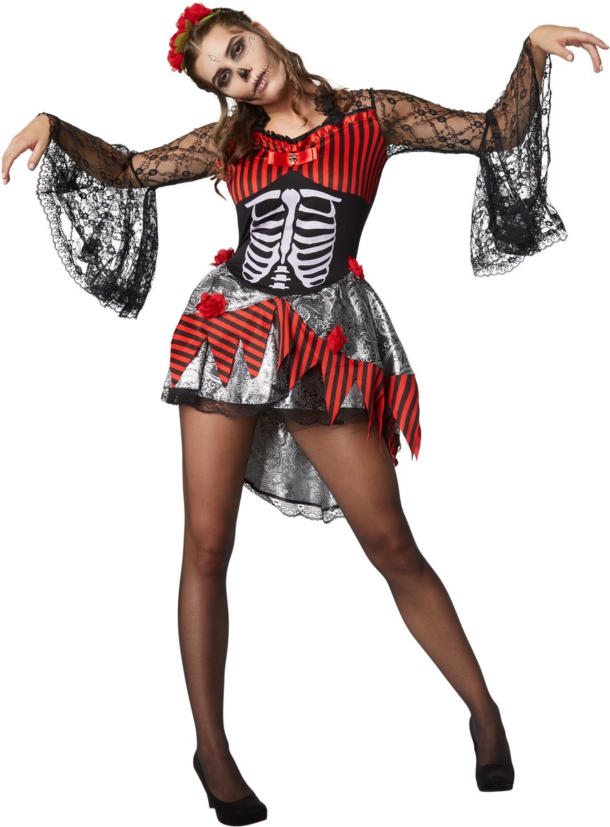 Costume sexy d'Halloween et de Carnaval pour femmes Dressforfun - Taille XXL - noir - rouge