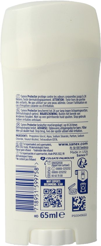 Sanex - Déodorant - Stick - Dermo Protector - 65 ml