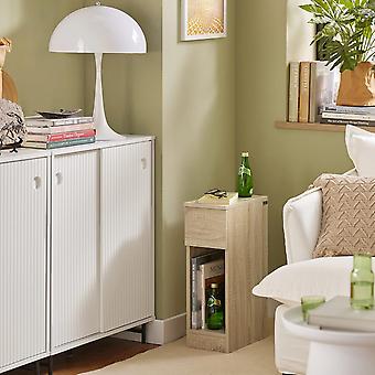 SoBuy - Table de chevet avec tiroir et compartiment de rangement - 20 x 35 x 60 cm - Max. 20KG - Couleur bois