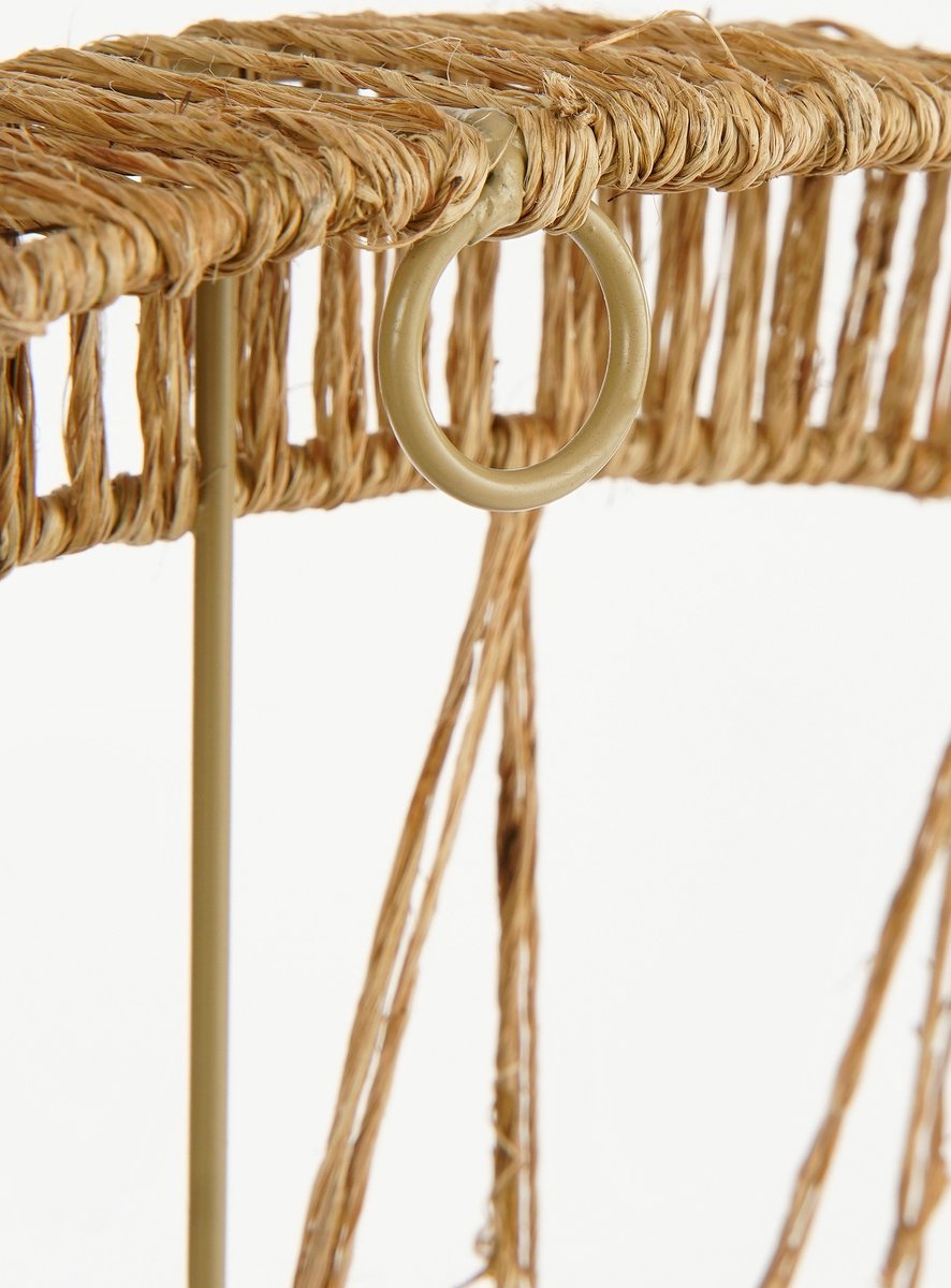 Mica Decorations Miroir mural Ludy - H5 x Ø70 cm - Jute - Marron clair