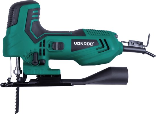 Scie sauteuse VONROC - 550W - Poignée ergonomique en T - Aspiration des poussières - 4 positions du balancier