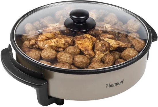 Poêle multifonction Bestron AHP1200SAT, finition satinée