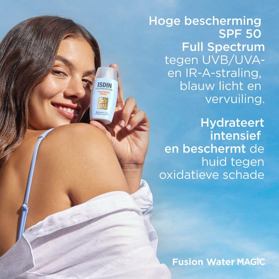 ISDIN - Photoprotecteur Fusion Water Magic SPF50+ - 50 ml - Crème solaire pour le visage
