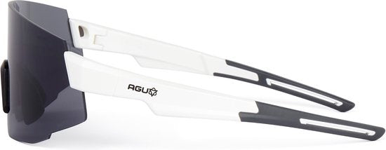 Lunettes AGU Vigor unisexe - Blanc - Verres UV400 - Traitement anti-buée - 2 paires de verres supplémentaires - Branches anti-allergiques - Étui de rangement inclus