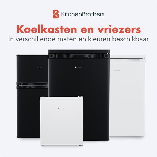 KitchenBrothers Réfrigérateur - 127L - Glacière - Tabletop - Frigo - Freestanding - Noir