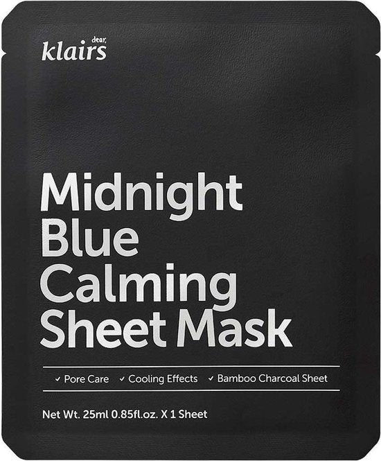 Masque apaisant Klairs Midnight Blue, 1 pièce, 25 ml