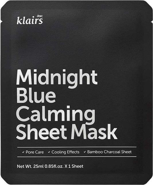 Masque apaisant Klairs Midnight Blue, 1 pièce, 25 ml