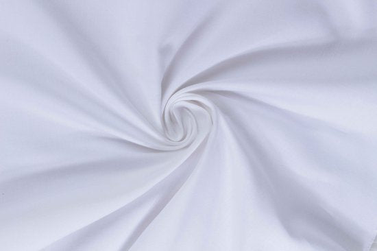 Drap-housse PHLOX - 100 % coton satiné (300 fils au pouce carré) - Double 160 x 200 cm - Doux et agréable au toucher - Élastique sur tout le pourtour - Blanc