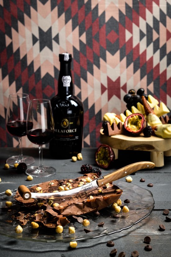 Ensemble de couteaux à fromage Laguiole Style de Vie Luxury Line - 3 pièces - Bois d'olivier