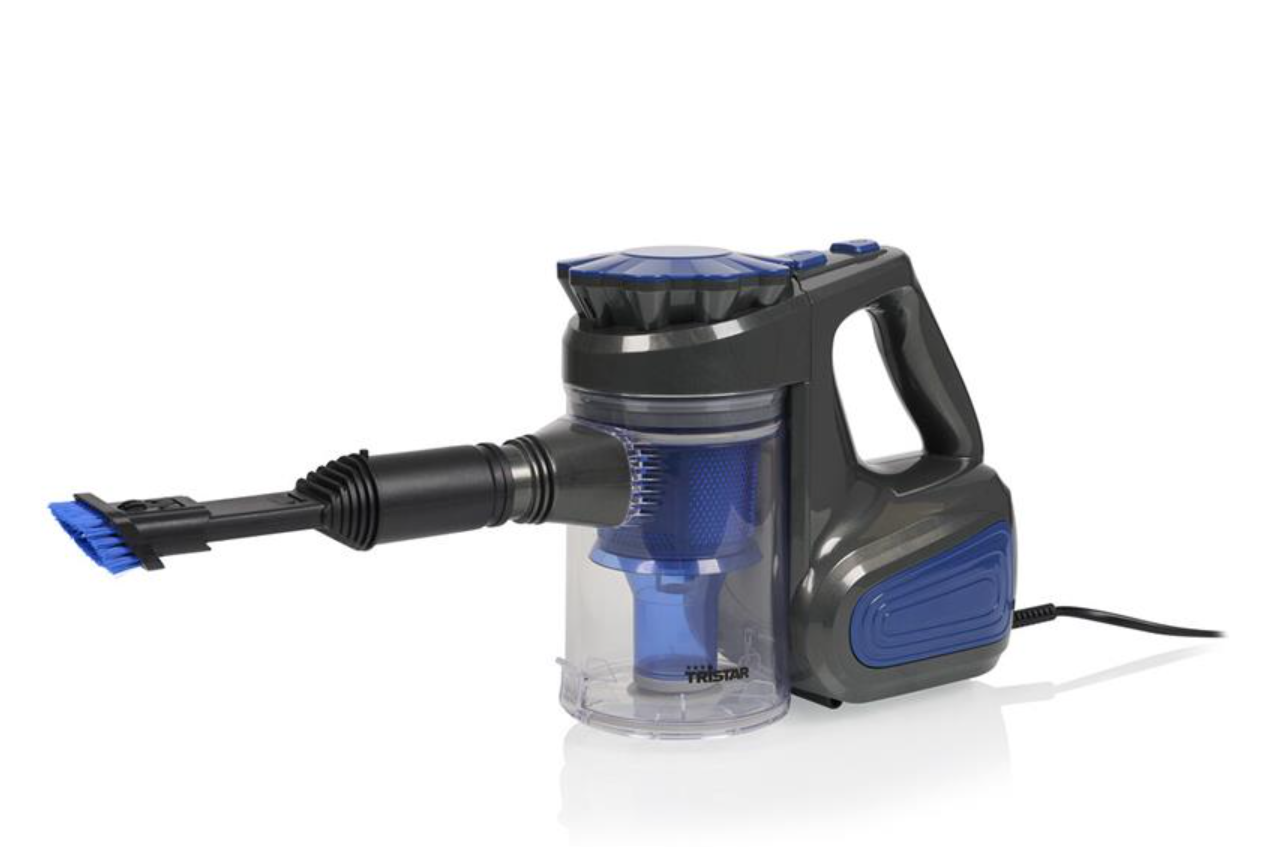 Aspirateur Princess Steel 339660 - Aspirateur à main 2-en-1 - 600 W - Aspirateur pour interstices - Cordon d'alimentation de 5 mètres - Bleu