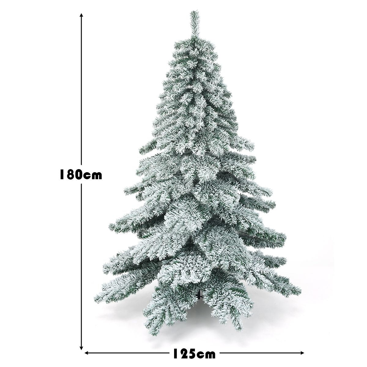Coast Arbre de Noël - Avec flocons de neige - Vert + Blanc - 180 cm