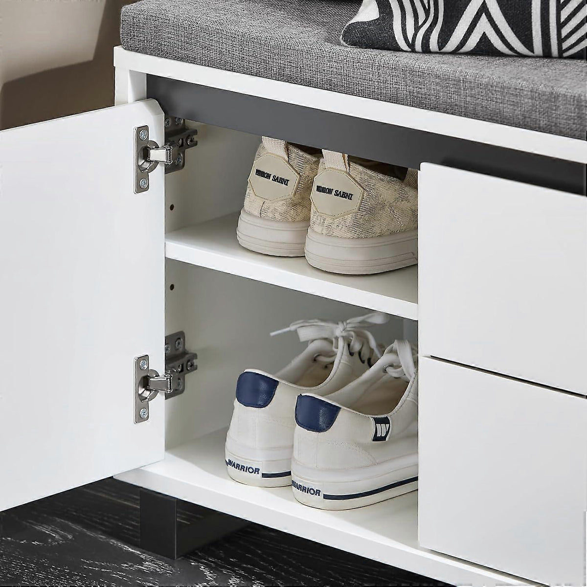 SoBuy Meuble à chaussures - FSR176-W - MDF - Max. 230Kg - 110x35x42cm - Blanc