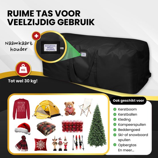 Sac de rangement pour sapin de Noël TTD® Noir - 434 L - Tissu Oxford 600D - Boîte de rangement