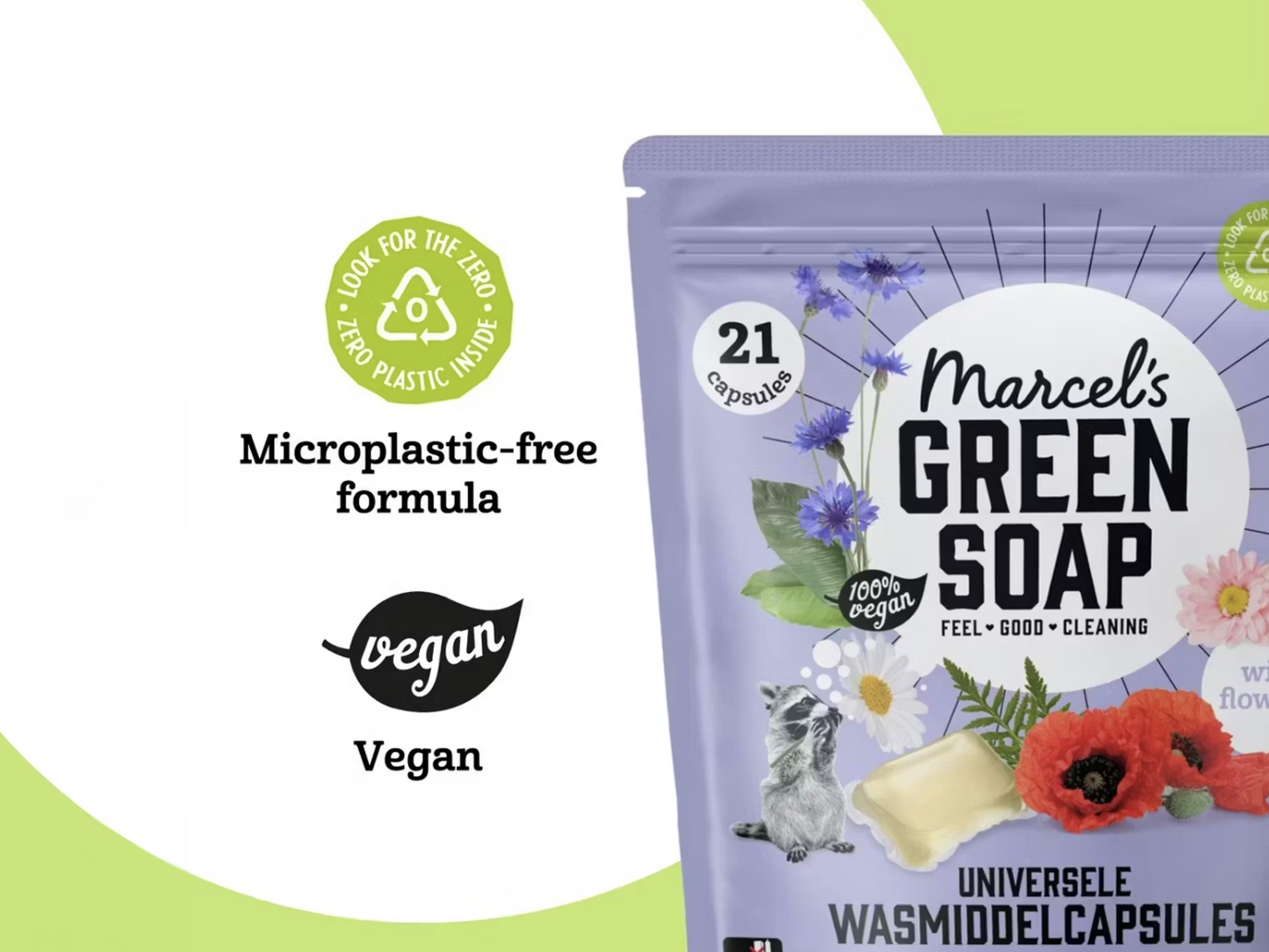 Capsules de cire universelle de Marcel's Green Soap fleurs sauvages - 105 pièces