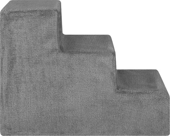 Escalier en bois pour animaux Timmy - Gris - 46 x 36 x 34 cm