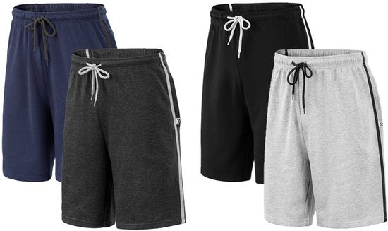 Milanoro - M - Short - pack de 2 - Homme - Noir/Gris