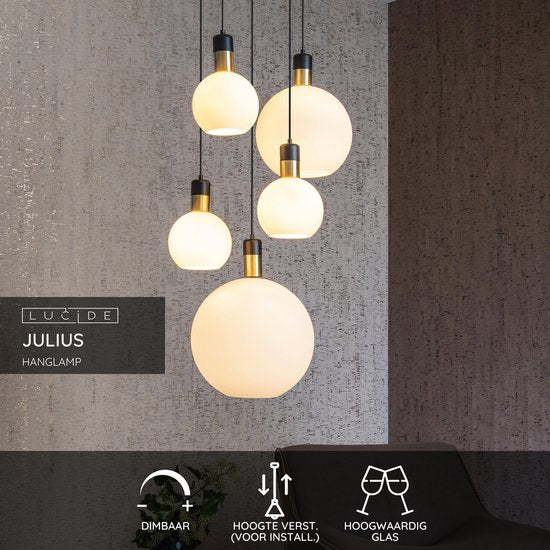 Lucide JULIUS - Suspension - 5xE27 - Opale