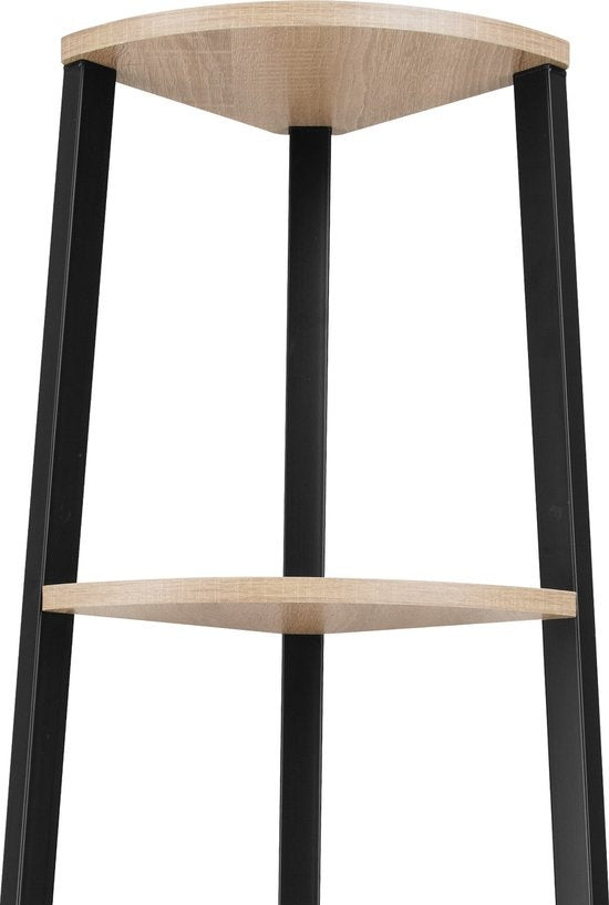 tectake - Hoekkast Newbridge 34x34x125cm - lichtbruin - 404774