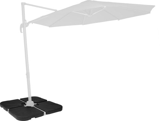 Tuiles pour parasol Bardolino - VONROC - 50x50cm - Capacité 25L - 4 pièces pour maintien de parasol - noir