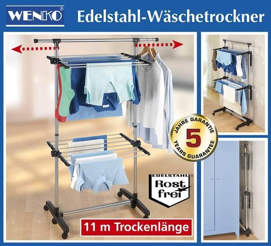 Séchoir à linge sur roulettes