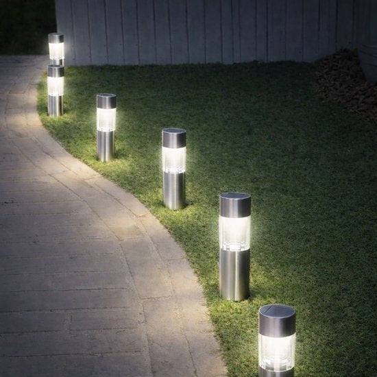 Éclairage de jardin Grundig - Lot de 6 lampes solaires - Lanterne solaire - Spot à piquer pour éclairage de jardin à énergie solaire LED