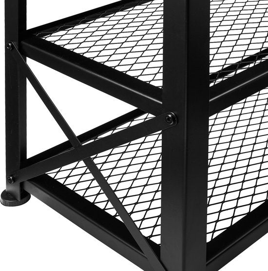 tectake - Shoe rack Blackpool - meuble à chaussures - lumière industrielle - 101 x 30,5 x 45,5 cm - 404290