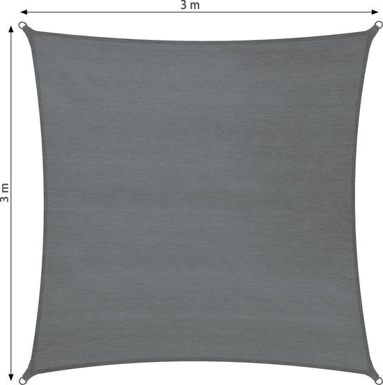 tectake - Auvent carré en polyéthylène, variante 2 300 x 300 cm SKU : 403892