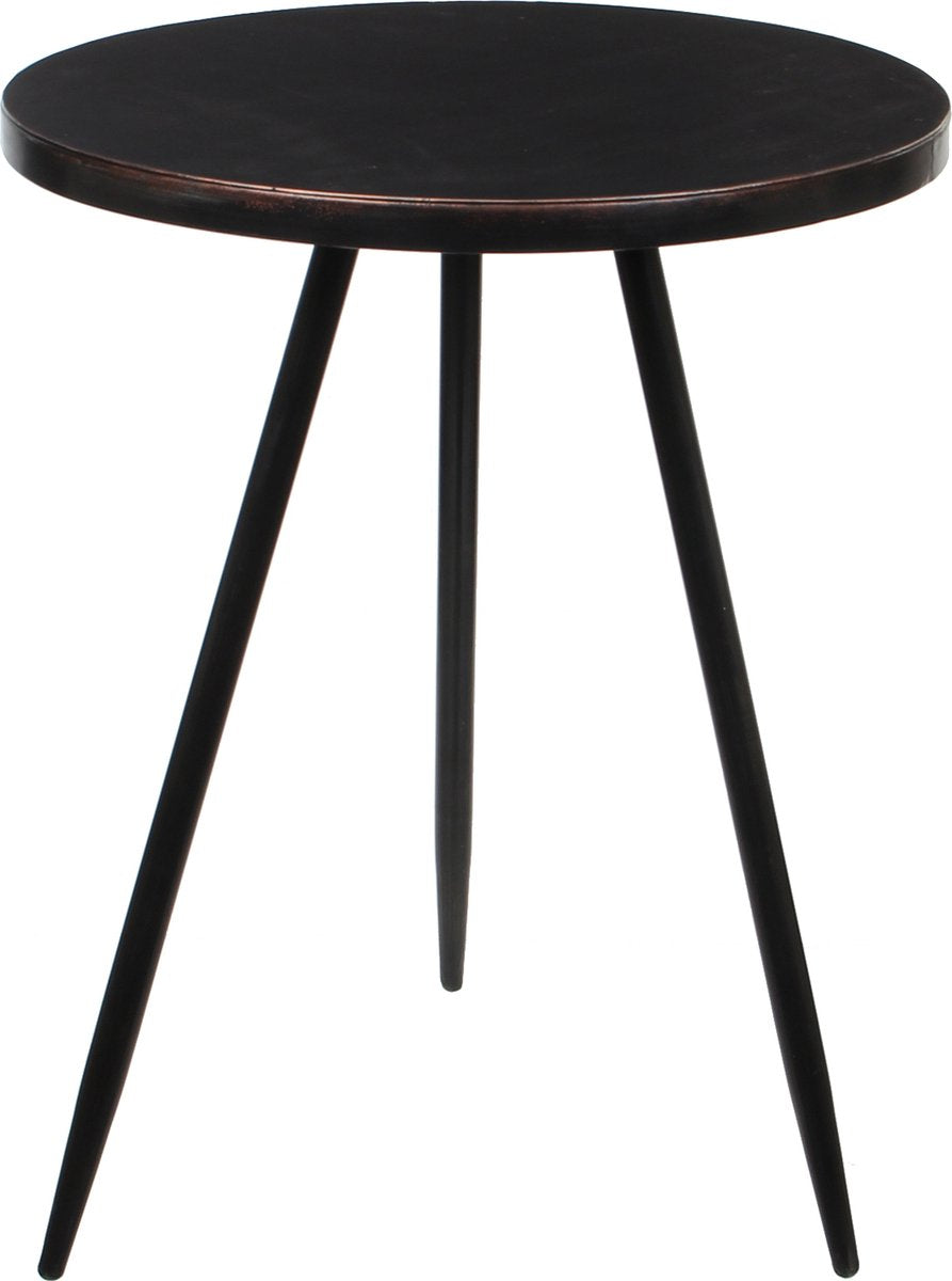 mica decorations kent table d'appoint - ø40 x h51,5 cm - métal - noir