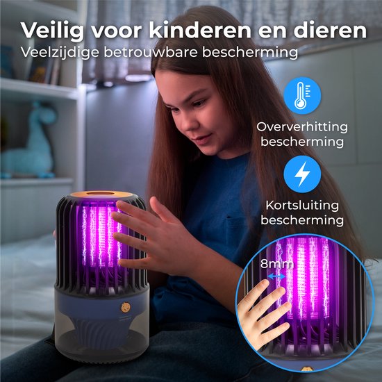 Nuvance - Lampe anti-moustiques - multicolore - 11x11x20 cm