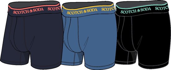 L NAVY LIGHT BLUE 416 SSSP25M158807 Lot de 3 boxers FASHION BOX UK Scotch and Soda