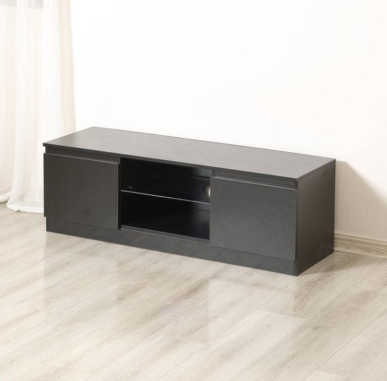 Meuble TV buffet - Meuble TV - largeur 120 cm - noir