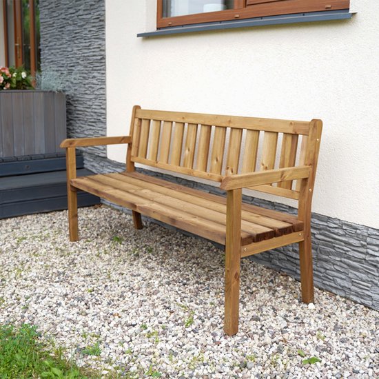 Banc de jardin AXI Charlotte en bois 170 cm - Marron
