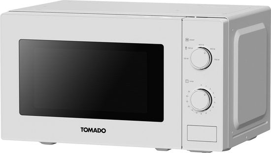 Tomado TMS2003W - Micro-ondes solo - 20 litres - 5 niveaux de puissance - 700 watts - Eclairage intérieur - Blanc